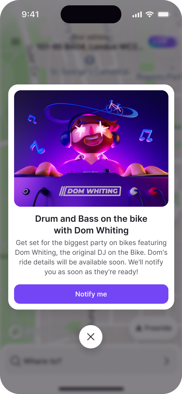 Drum and Bass on the bike: opt in to updates