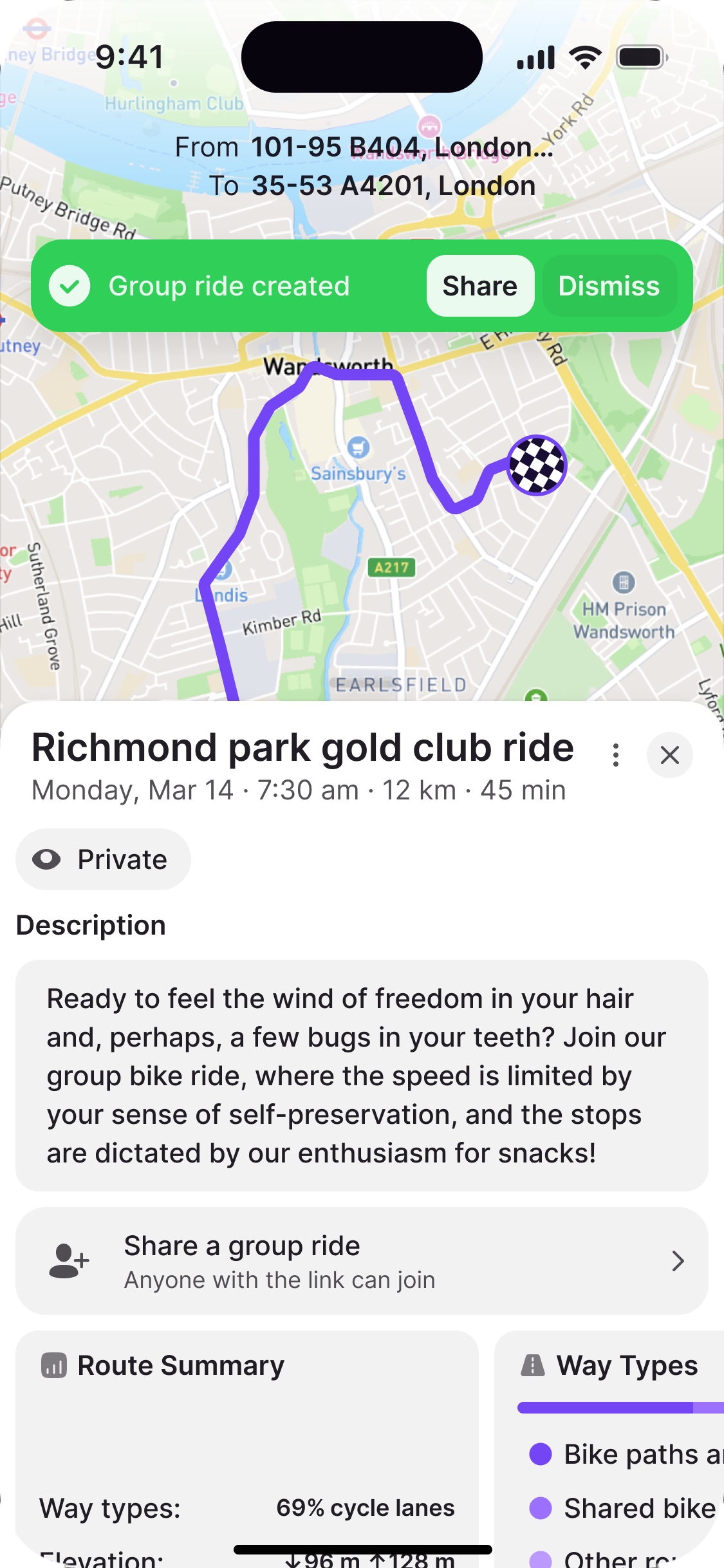 The shared ride, ready to invite
