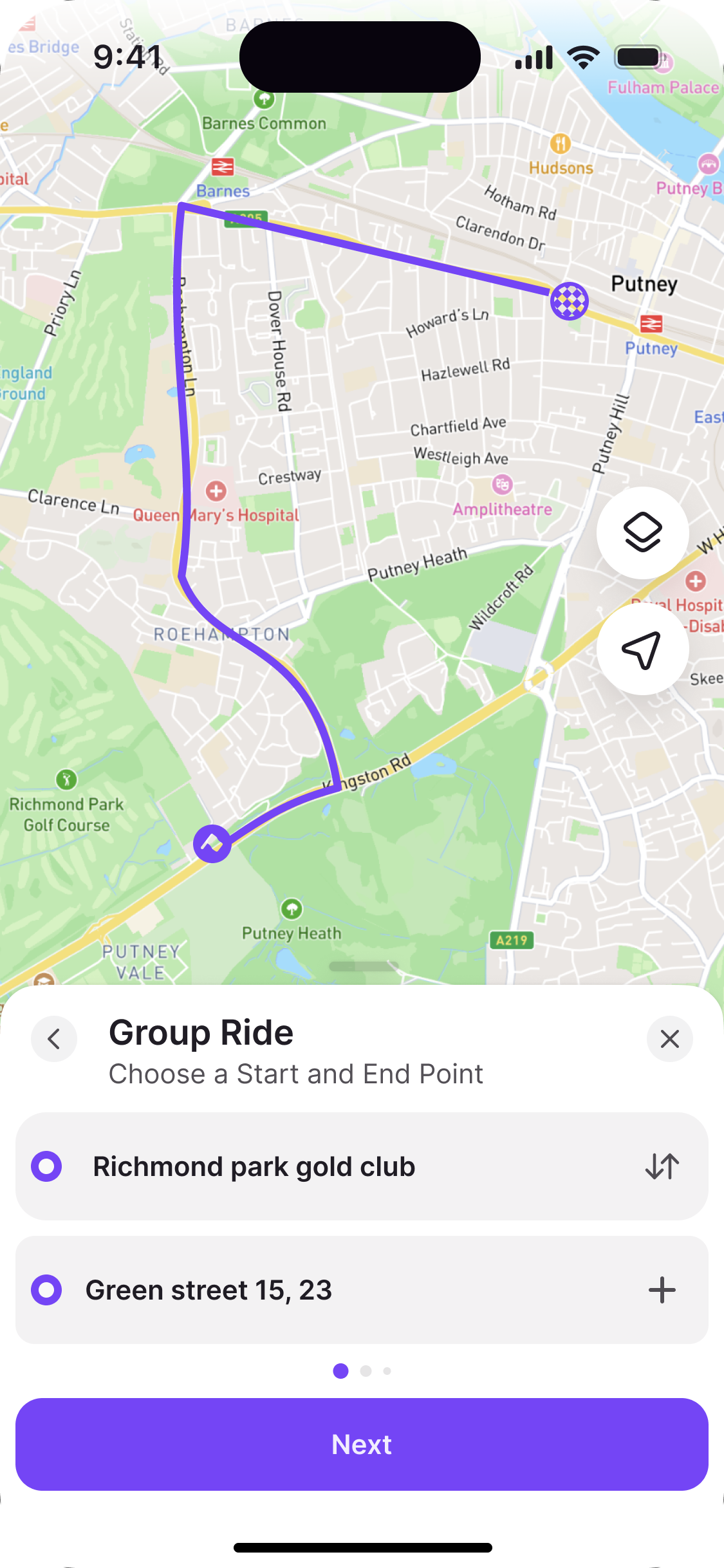 Draw the route